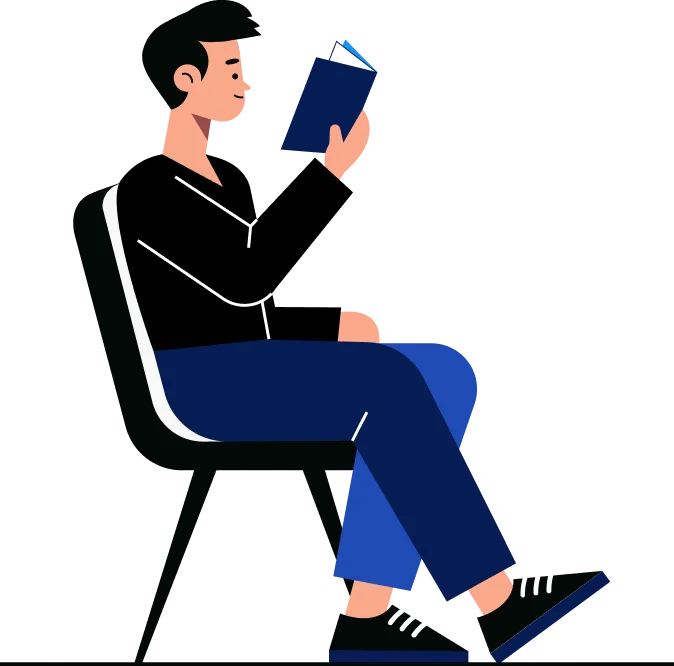 Man reading a book